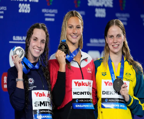 Summer McIntosh wins third World Aquatics Championships gold but falls just short of 200m butterfly world record